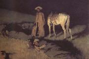 Frederic Remington In from the Night Herd (mk43) Sweden oil painting artist